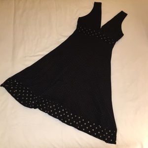 Black & Gold Polka-dot Dress